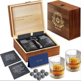 Ice tartar packaging box, wooden whiskey glass box, gift set, double cup whiskey storage box