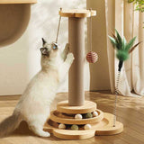 Cat scratch board is wear-resistant and does not shed debris. Cat scratch column is vertical, sisal, and durable. Cat toy is self elevating and can relieve stress. Cat climbing frame is integrated