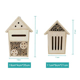 Wooden Outdoor Bee Nest Square Decoration Insect Bee Butterfly House Wooden Hanging Bee Insect Nest