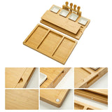 Wooden and bamboo cheese board set, kitchen cutting board, cutting board, cheese board, bamboo and wood tray, household fruit snack plate, cutting board