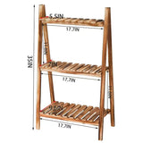 Rural indoor and outdoor folding flower racks, three-layer ladder folding plant support